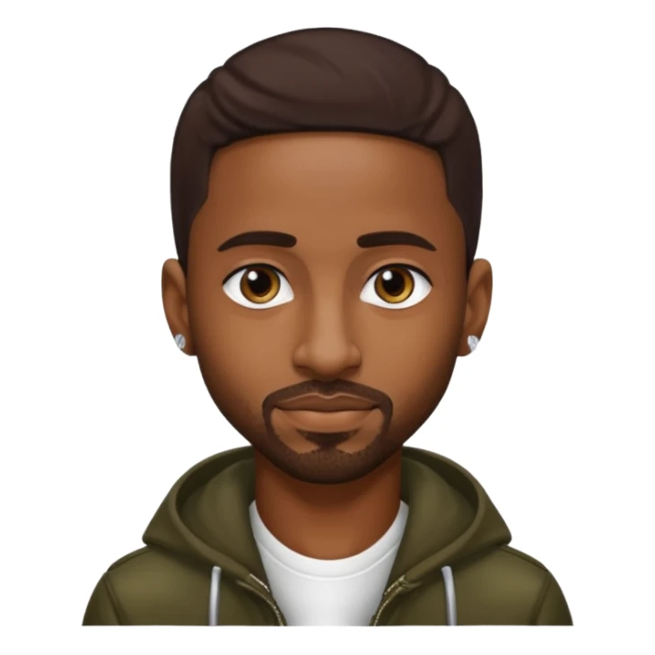 Big Sean with dark brown hair sticker