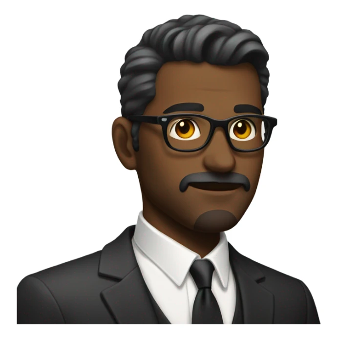 portrait of a stylish man sticker