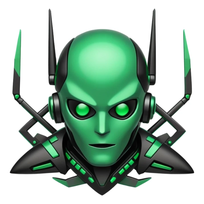  Black And Green Cyber Aesthetic Deco sticker