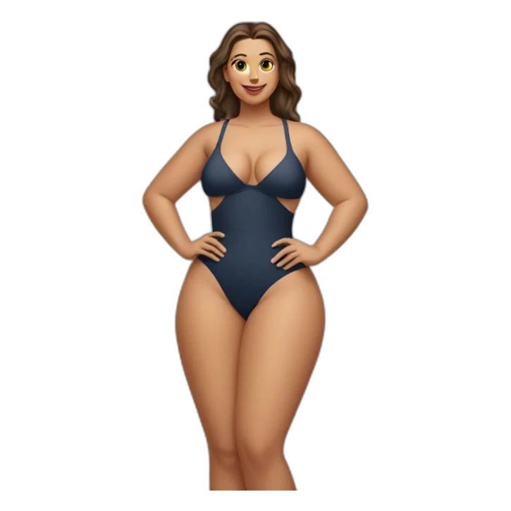 slim-thicc-caucasian-woman-swimsuit-posing-taking-swimsuit-off sticker
