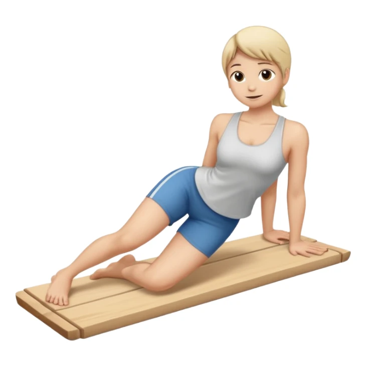 simple emoji of a person in plank pose sticker