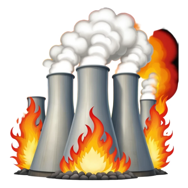 The nuclear power plant was blown up and is on fire. sticker