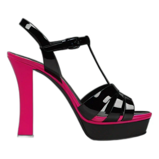 Ysl TRIBUTE heel SANDAL black PATENT LEATHER sticker