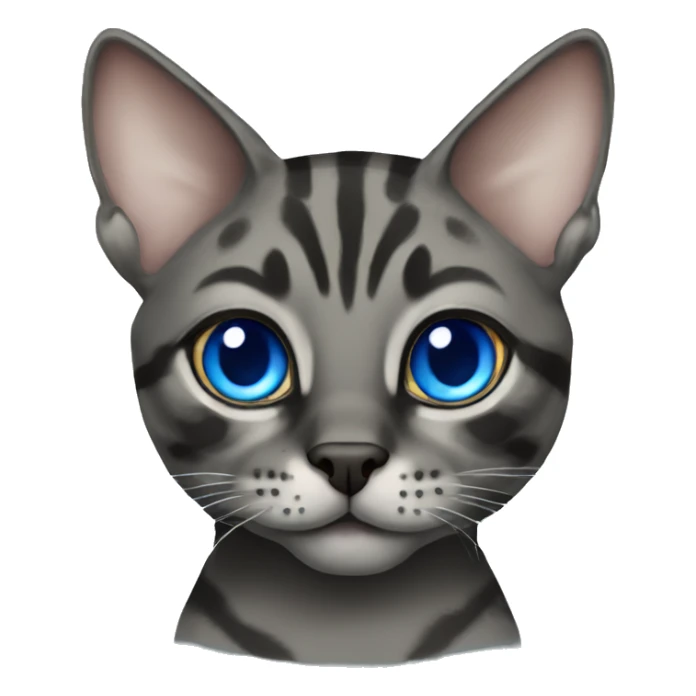 Charcoal Bengal cat with Blue eyes  sticker