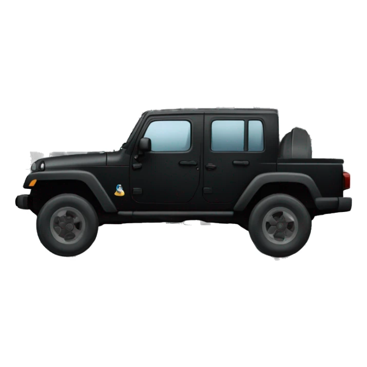 A black Jeep truck speeding home  sticker