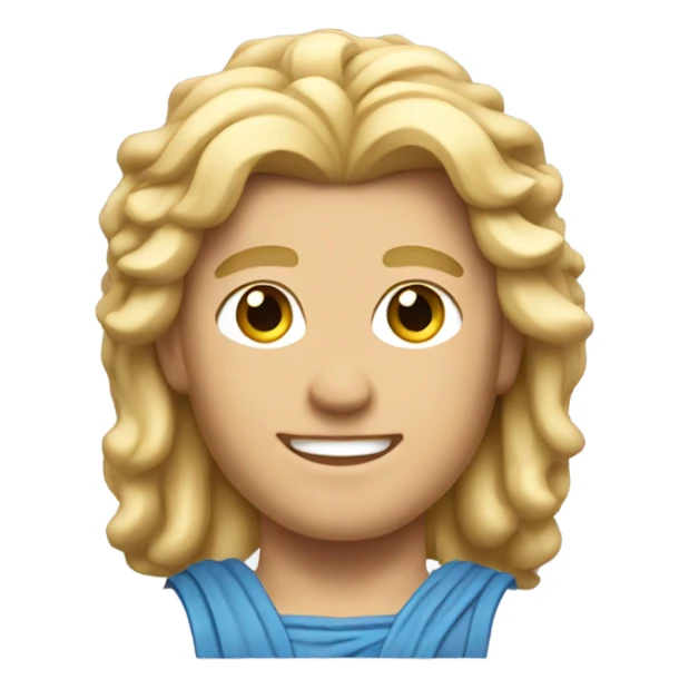  apollo greek god blonde hair  sticker