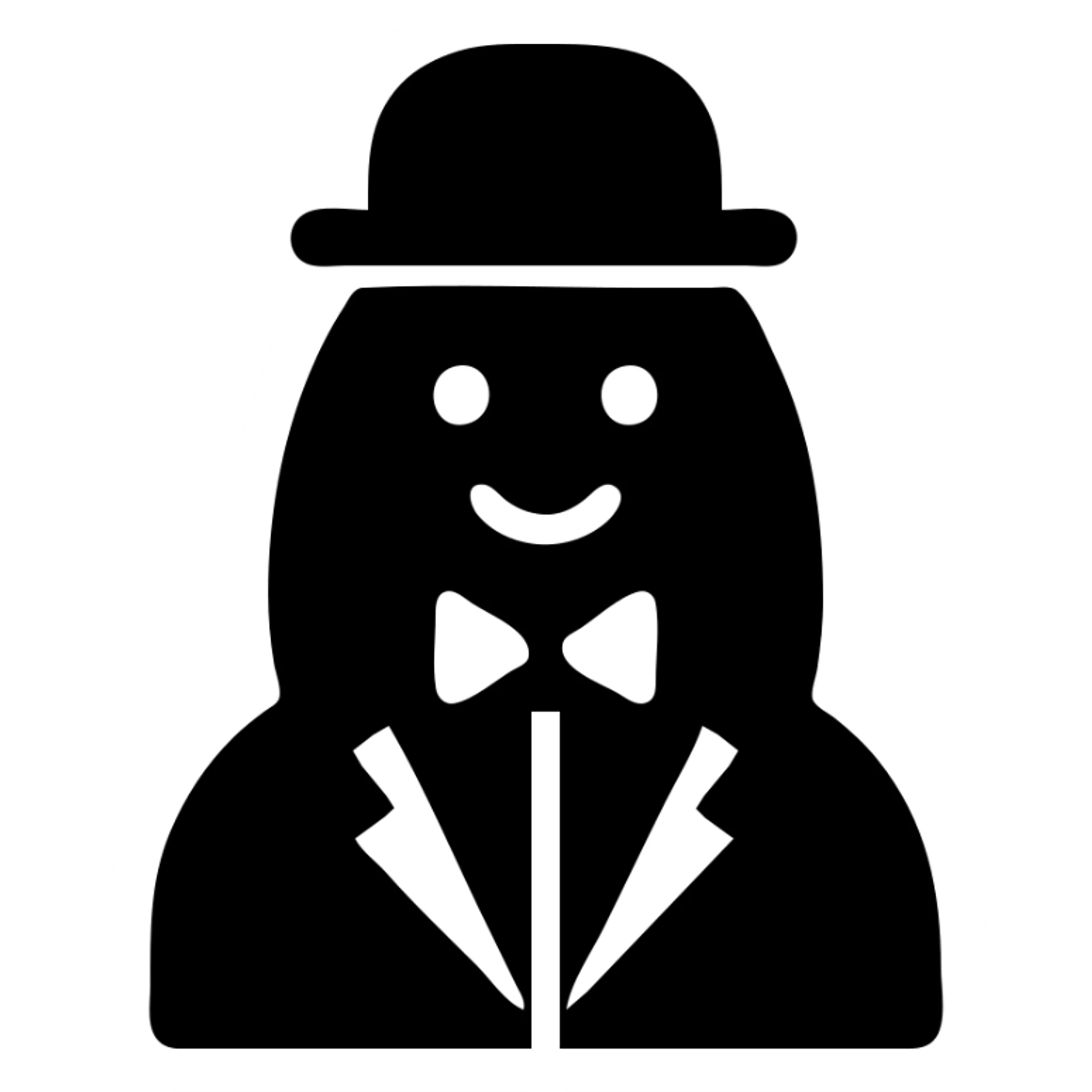 A coffee bean with a face, anthropomorphized to look like a man sticker