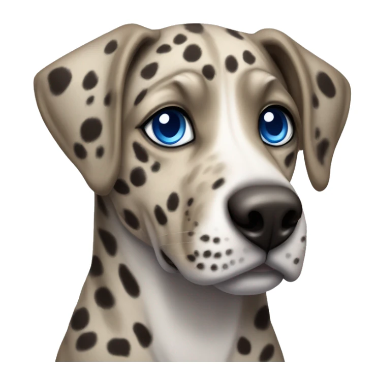 Catahoula leopard dog with blue eyes sticker