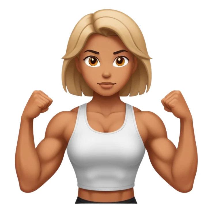 strong girl sticker