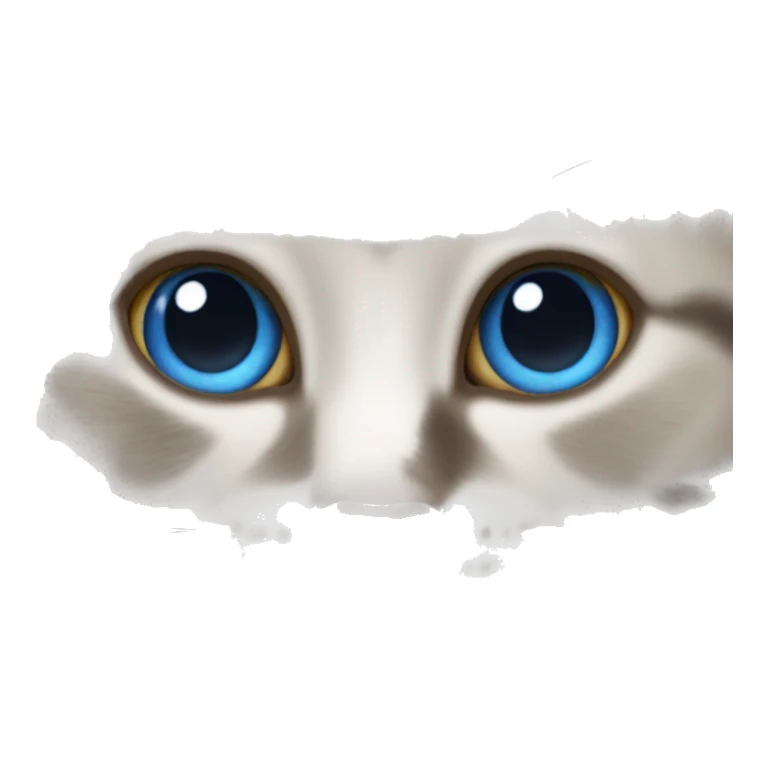 cat with down syndrome and blue eyes sticker