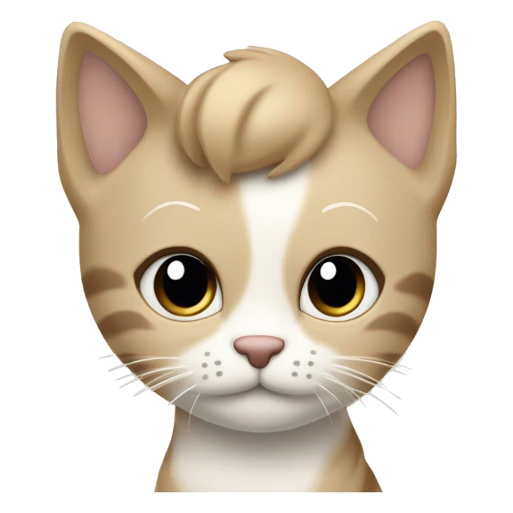 Erstelle mir eine britisch Kurzhaarkatze in hellbraun/beige￼ sticker