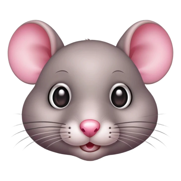 cute small rat with big eyes and whiskers sticker