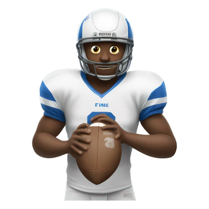 Football player with jersey number one sticker