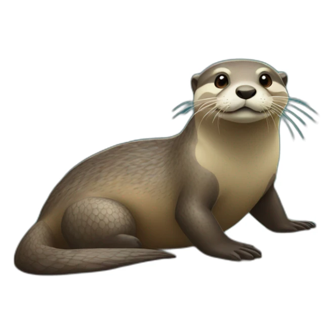 Loutre sur tortue sticker