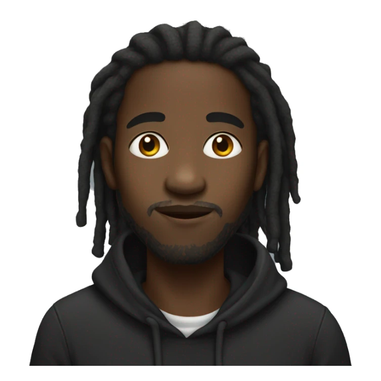 Black guy with black hoodie and dreads sticker