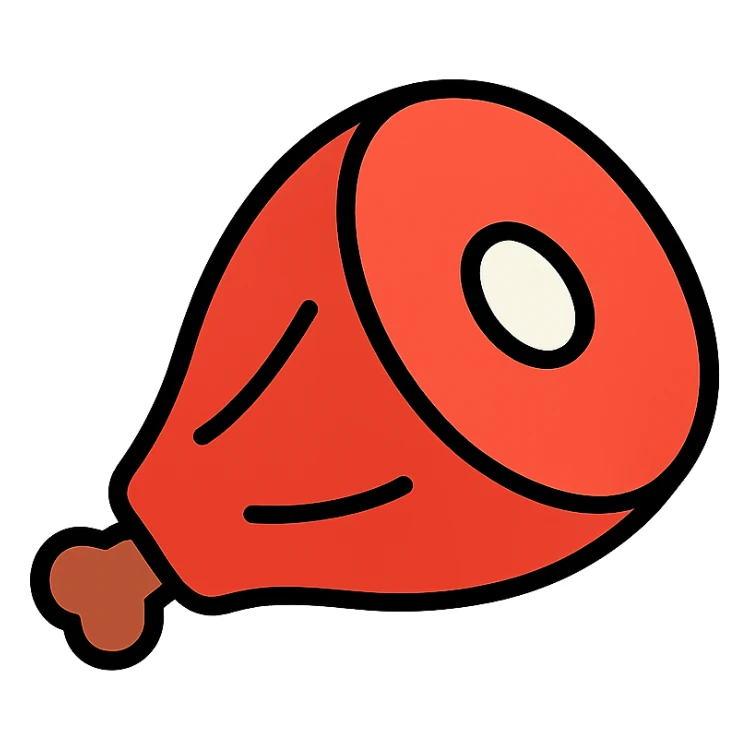 A piece of meat sticker