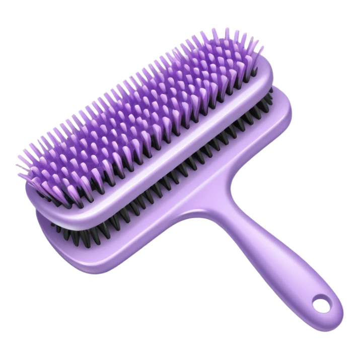light lilac hairbrush with shiny finish sticker