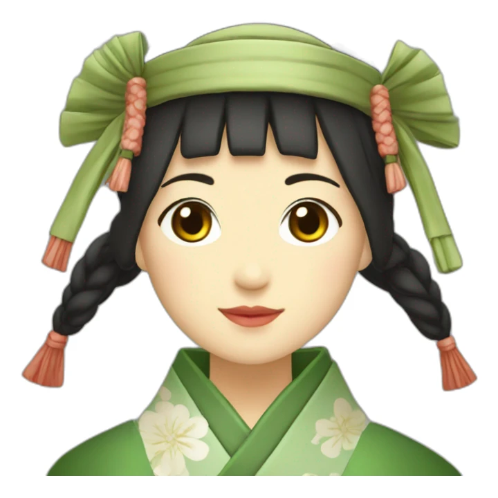 scarf-girl-in-the-heian-era-with-a-hat sticker