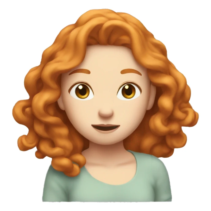 Ginger Girl aesthetic pose sticker