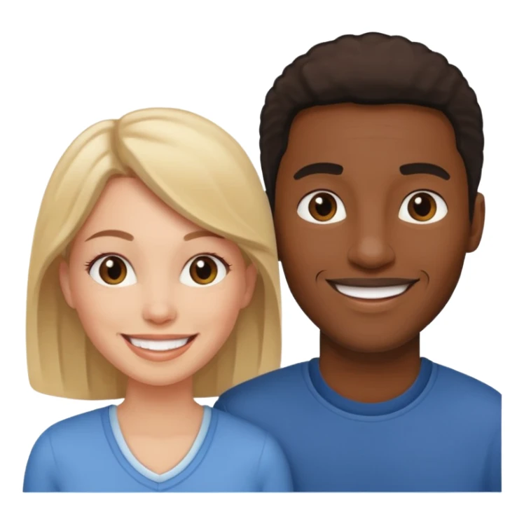 Black men white woman  sticker