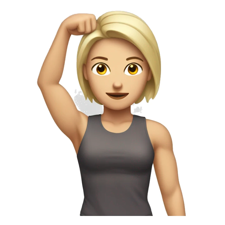Caucasian woman arm muscles sticker