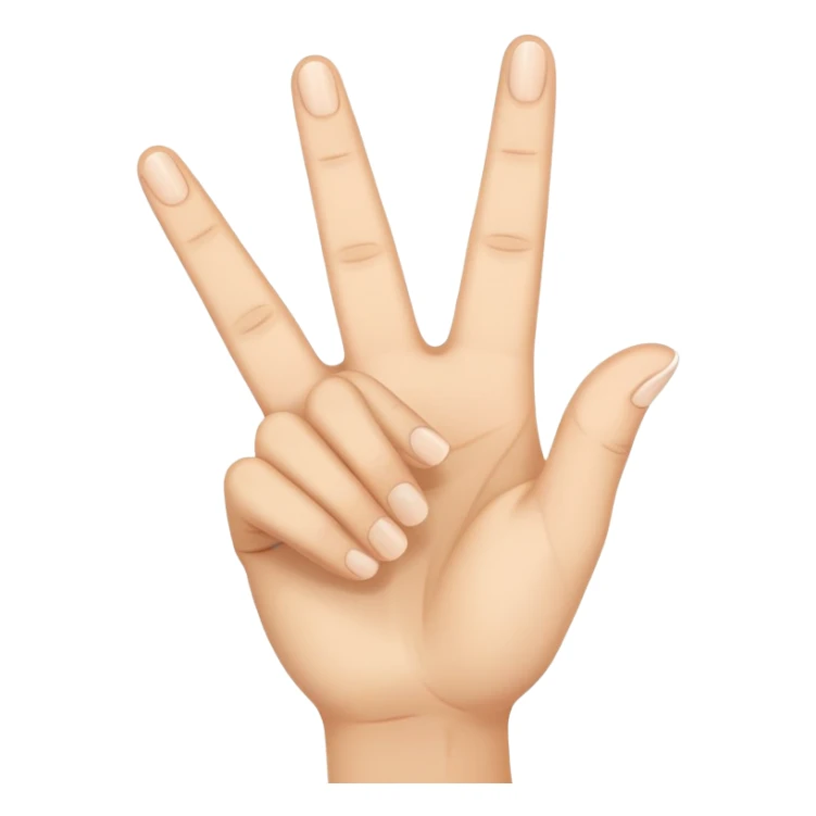 Three fingers up, the peace ones and the thumb  sticker