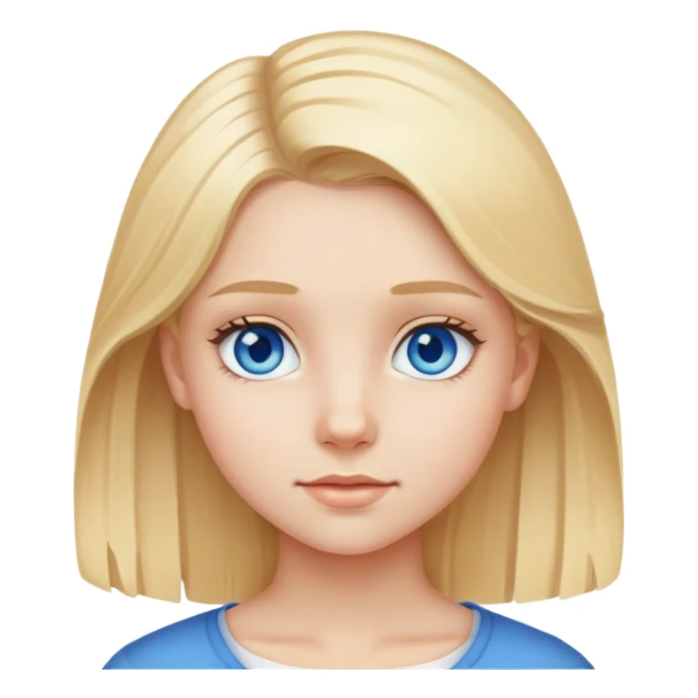 girl blond hair blue eyes 15 years sticker
