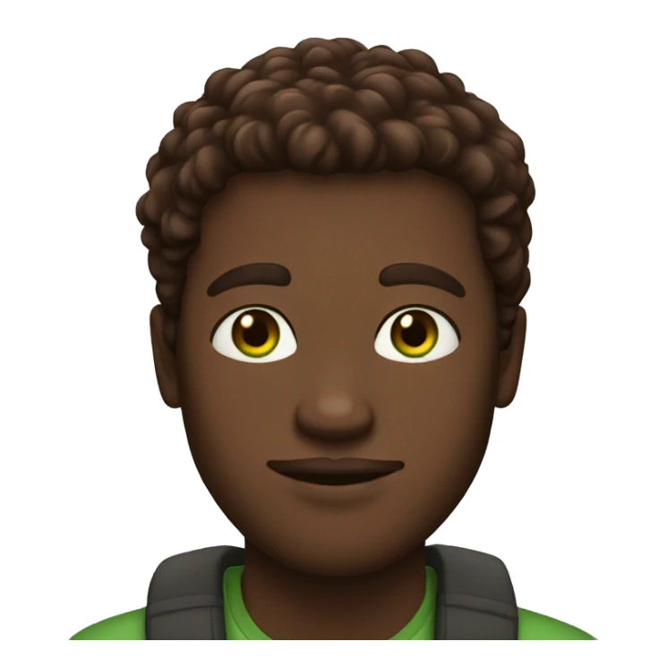 Red haired, green eyed, dark brown skinned man sticker