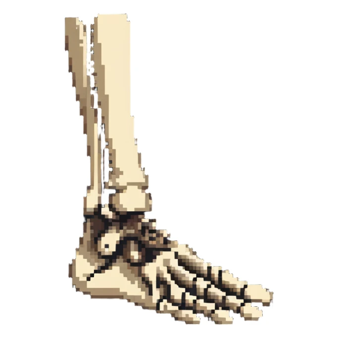 skeleton foot, bones of human foot, anatomical foot bones sticker