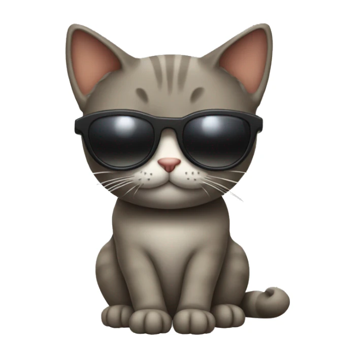 Cat with sunglasses sticker