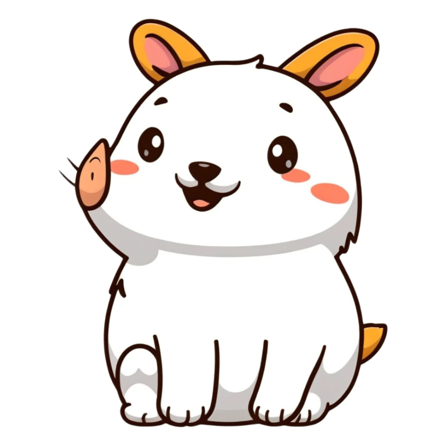 cute animal getting booped on nose sticker