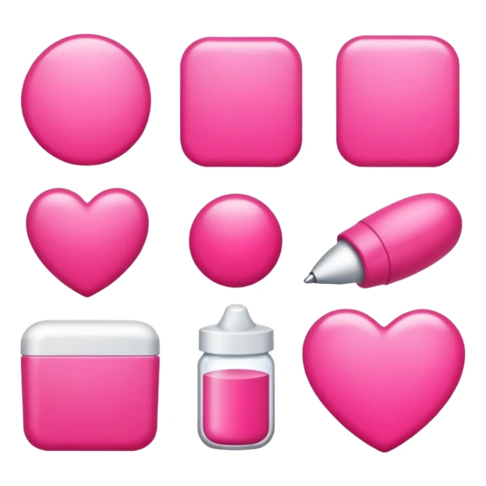 collection of several stuff It's a bright pink soft and it's not too flashy or too red! sticker