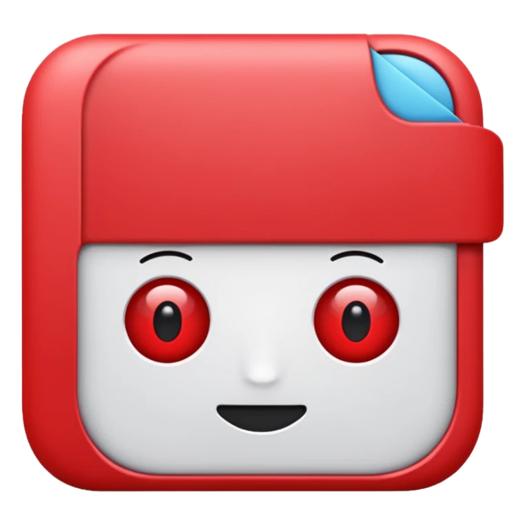 I want an enoji of "AI" in red writing sticker