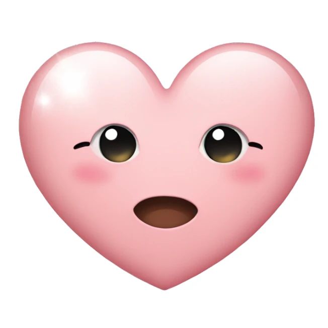 blush pink heart with sparkles sticker