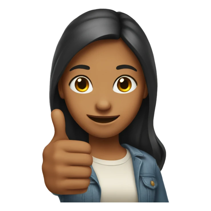 Girl giving thumbs up  sticker