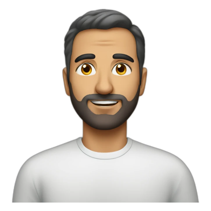 iranian man with heart eyes and flies flying around his head sticker