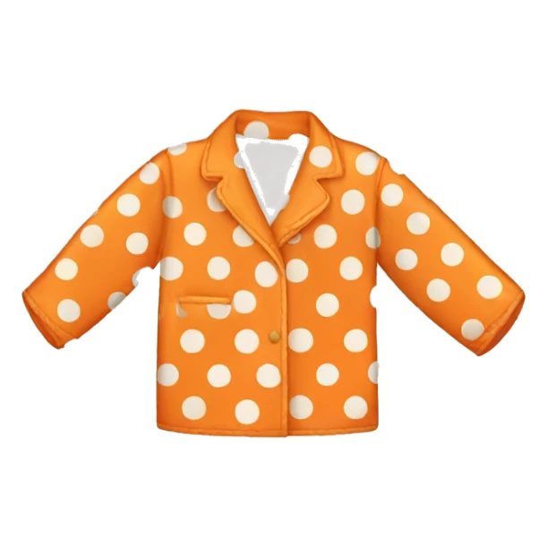 orange pajamas with polka dots sticker