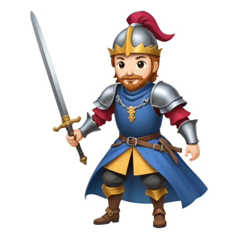 landsknecht swinging a large two handed sword sticker