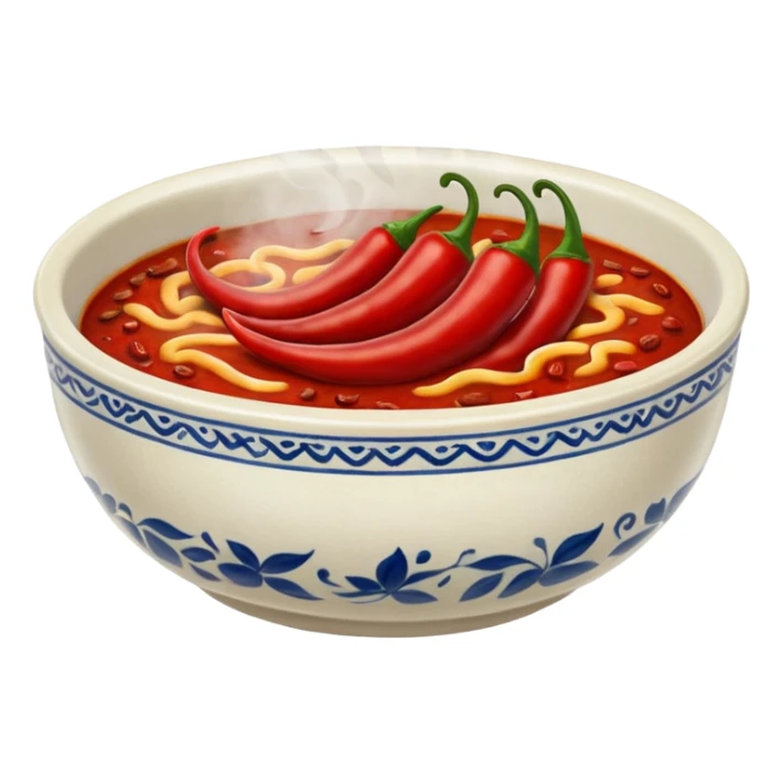 Bowl of red chilli sticker