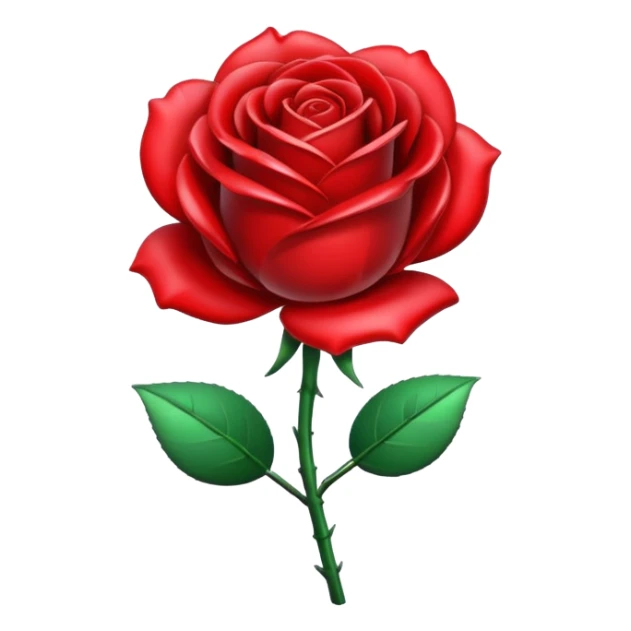 metal rose, without green leaves, just flower sticker