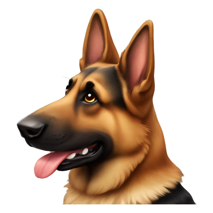German shepherd that has red and brown fur sticker