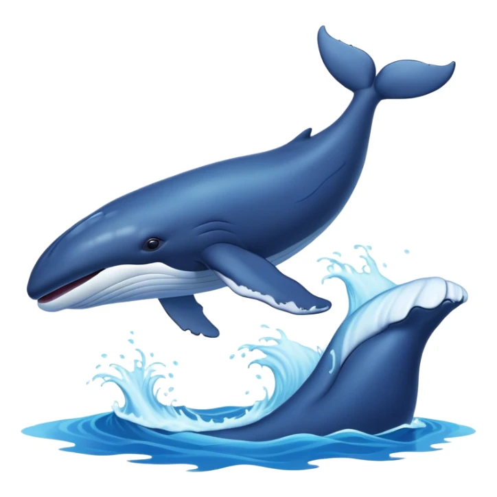 Whale jumpn in the ocean,  clean background  sticker