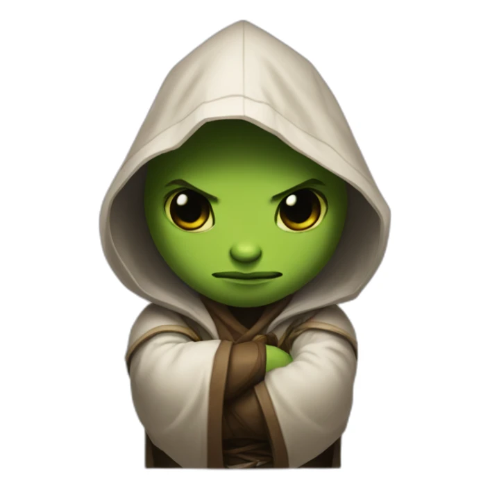 hooded jedi folding arms in world of warcraft sticker