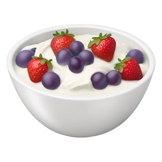fruit yogurt bowl with strawberries and grapes sticker