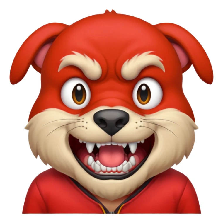 make one sad make one happy and make one mad a dog with red clothers sticker