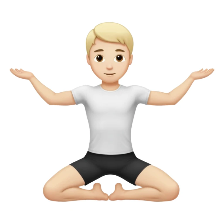 white man with short blonde hair doing the splits sticker