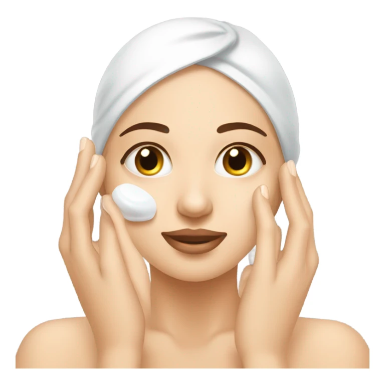 woman taking care of her face sticker
