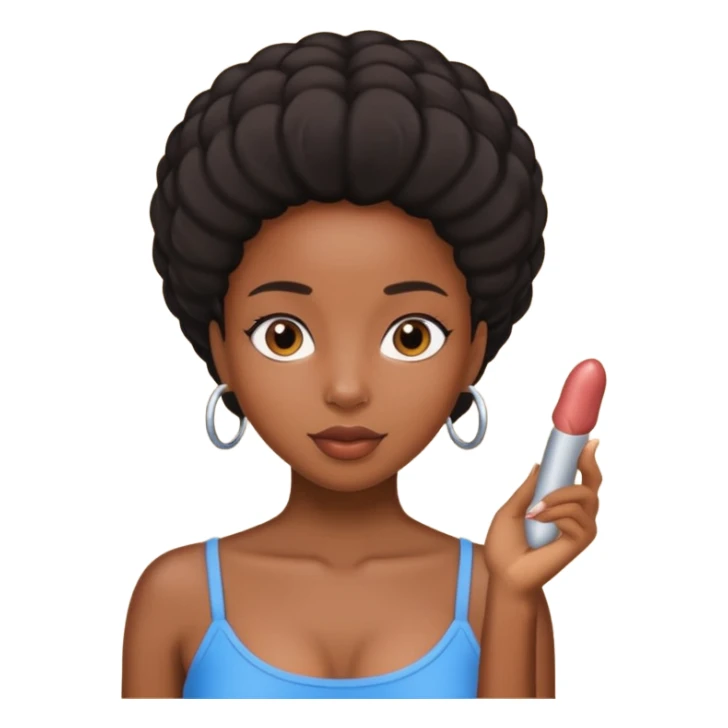 Black naked girl with penis sticker