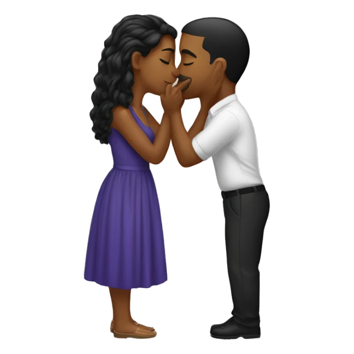 puertorican couple kissing  sticker