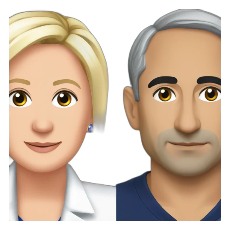 Zemmour and marine le pen  sticker